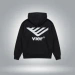 Black Zip Up Logo Hoodie