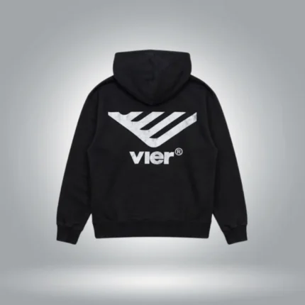 Black Zip Up Logo Hoodie
