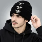 Triple Logo Black Beanie (1)
